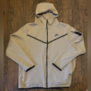 Nike Sportswear Hoodie Men's Tech Fleece Light Bone Full Zip XXL